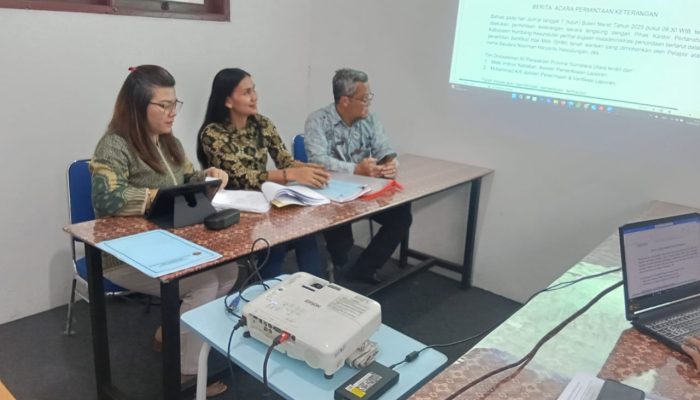Kantor Pertanahan Humbang Hasundutan Beri Klarifikasi Langsung  di Ombudsman RI Perwakilan Sumut