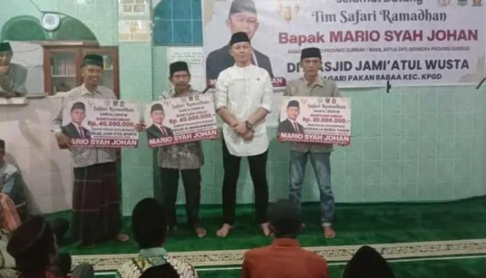 Anggota DPRD Sumbar Mario Syah Gelar Safari Ramadhan ke Masjid Jamiatul Wusta
