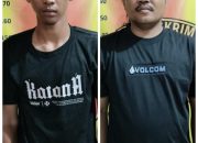 Dua warga Desa Harapan Jaya, Kecamatan Tanah Abang, Kabupaten PALI berinisial SA (25) tahun dan JM (20) tahun digelandang Petugas Kepolisian Sektor Tanah Abang Polres PALI