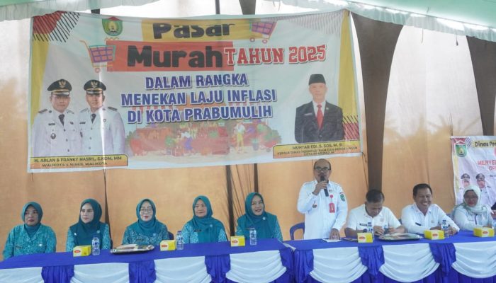 Pemkot Prabumulih Gelar Pasar Murah, Untuk Kendalikan Inflasi dan Bantu Masyarakat Dapat Bahan Pokok Dengan Harga Lebih Terjangkau