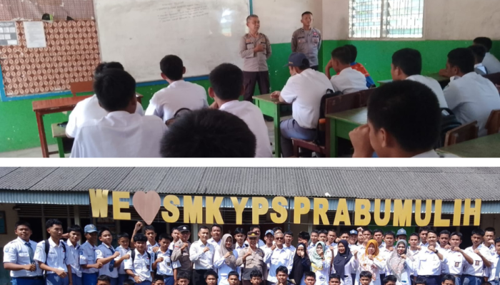 Sat Binmas Polres Prabumulih Beri Penyuluhan Kamtibmas Ke Siswa di SMK YPS