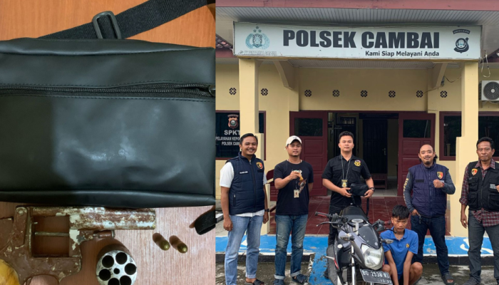 Bawa Senpi Ilegal, Tim Elang Muara Polsek Cambai Amankan Seorang Pemuda