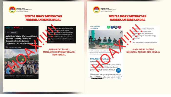 BEM Kendal Klarifikasi Hoaks Aksi Galian C, Tegaskan Tak Pernah Turun Jalan