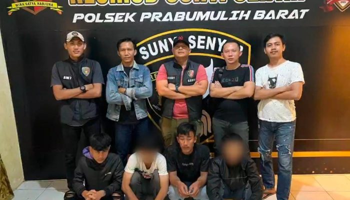 Tim Sunyi Senyap Polsek Prabumulih Barat Ringkus 4 Remaja Pengeroyokan Terhadap Seorang Buruh