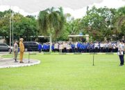 Hari Pertama Masuk Kerja Pasca Libur Hari Raya Idul Fitri 1446 H, Walikota Prabumulih, H. Arlan Pimpin Apel Sekaligus Halal Bi Halal