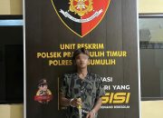 Polsek Prabumulih Timur Ringkus Pemuda Bawa Senjata Tajam di Area Toko Alfamart Air Mancur