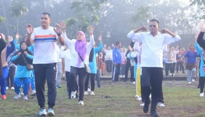 Pemkot Prabumulih Sukses Gelar Senam Bersama di Stadion Talang Jimar