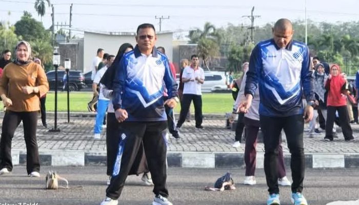 Pemkot Prabumulih Giatkan Senam Pagi dan Tinjau Lingkungan Demi Pelayanan Prima