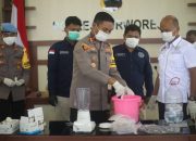 Polres Purworejo Memusnahkan Barang Bukti Narkotika Jenis Sabu Seberat 841,47035 Gram