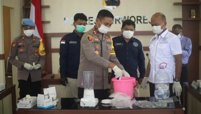 Polres Purworejo Memusnahkan Barang Bukti Narkotika Jenis Sabu Seberat 841,47035 Gram