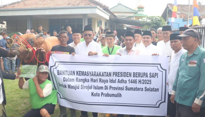 Walikota Prabumulih Sampaikan Terima Kasih kepada Presiden RI H. Prabowo Subianto atas Bantuan Sapi Kurban untuk Idul Adha 1446 H