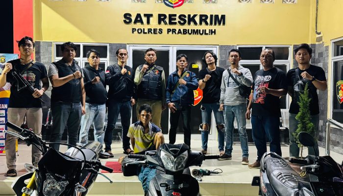 Curi Motor di Jalan Bukit Sulap Muara Dua, Warga Pali Tak Berkutik Digelandang Tim Tekab Polres Prabumulih