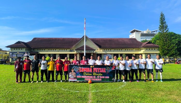 Meriahkan Hari Bhayangkara ke 79 Tahun, Polres Prabumulih Gelar Internal Turnament Futsal