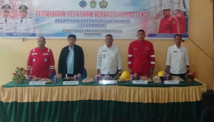Walikota dan Wakil Walikota Prabumulih Hadiri Pembukaan Pelatihan Operator Lantai Bor Disnaker