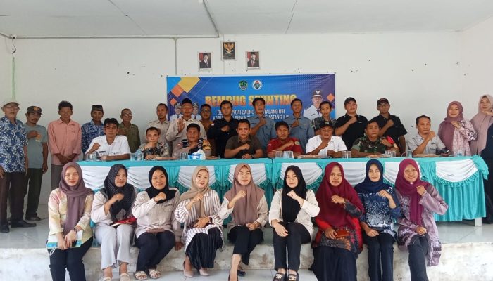 Pemerintah Desa Sungai Baung Gelar Rembug Stanting di Balai Desa, Fokus Utama Gizi Seimbang dan Perawatan Anak
