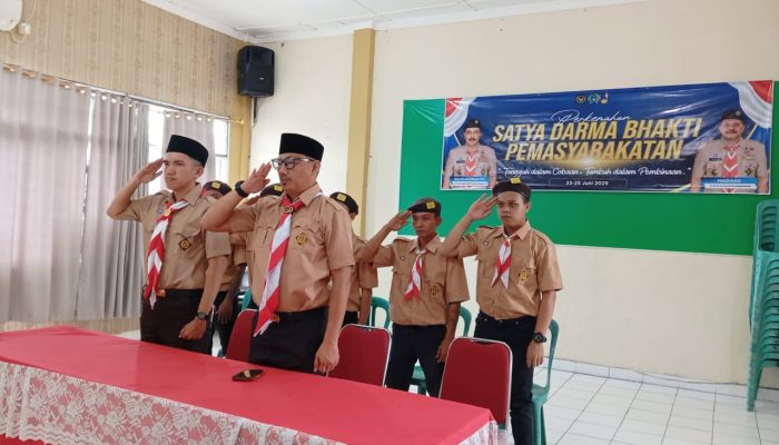 Tingkatkan Kepribadian WBP, Rutan Prabumulih Ikuti Pembukaan Perkemahan Satya Dharma Βakti Pemasyarakatan