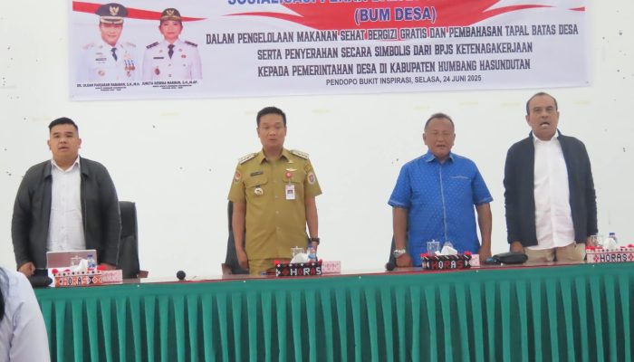 Pemkab Humbahas dan BPN Humbahas Lakukan Rapat Pembahasan Tapal Batas Desa, MBG, dan BPJS Ketenagakerjaan