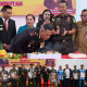 HUT Bhayangkara ke-79, Bupati Humbahas Didampingi Ketua TP. PKK Menyampaikan Ucapan Selamat