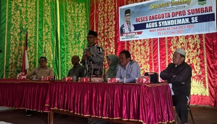 DPRD Sumbar Agus Syahdeman Gelar Reses di Nagari Sirukam, Terima Aspirasi Mayarakat Terkait Perekonomian dan Pertanian