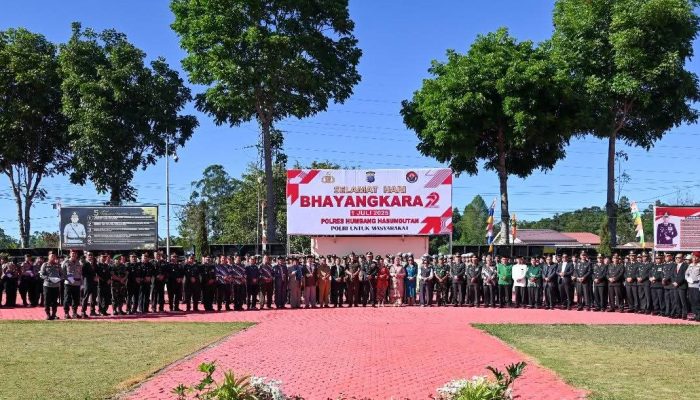 BPN Humbahas Hadiri Upacara HUT Bhayangkara ke-79 di Mapolres Humbahas