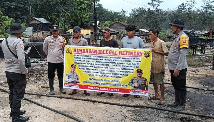 Polsek Sanga Desa Fokus Sosialisasi Penutupan Illegal Refinery, Bantah Keras Tuduhan Setoran