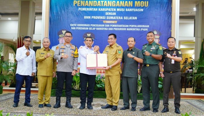 Pemkab Muba Teken MoU Bersama Dengan BNN Provinsi Sumatera Selatan