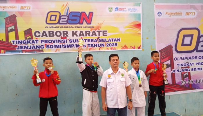 Athlah Gerald Setiawan, Siswa SDIT Al Malik Prabumulih Juara 1 O2SN Karate Tingkat Provinsi Sumsel, Siap Berlaga ke Tingkat Nasional