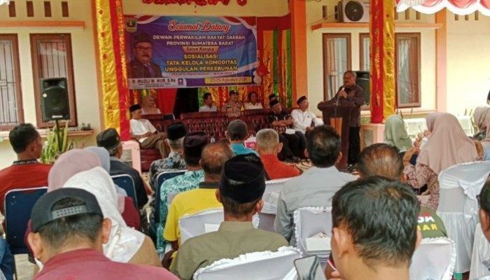 Anggota DPRD Sumbar Muzli M. Nur Sosialisasi Perda No.3 tahun 2023, Tentang Tata Kelola Komiditas Perkebunan dan Pertanian