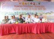 Wakil Bupati Pali Iwan Tuaji, S.H Tanam Padi Perdana Dilahan Cetak Sawah Baru Desa Tempirai Utara