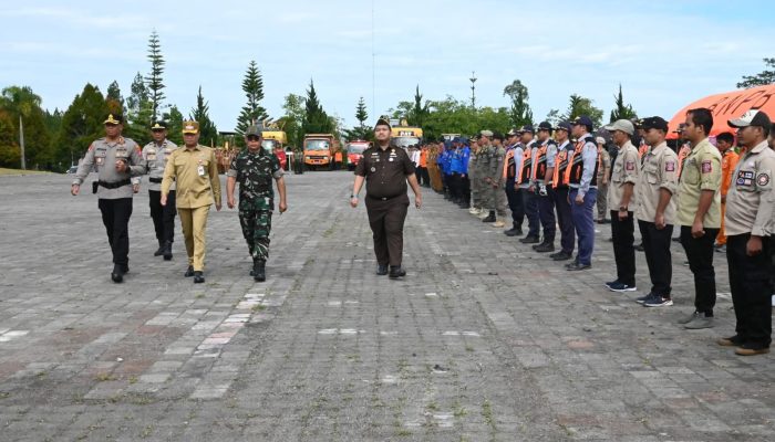 Kapolres Pimpin Apel Gelar Pasukan dan Peralatan Kesiapsiagaan Penanggulangan Bencana