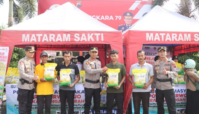 Polres Purworejo Jual 13 Ton Beras SPHP, Dukung Stabilisasi Harga dan Cegah Penimbunan