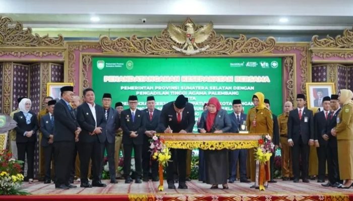 Wakil Walikota Prabumulih Hadiri Penandatangan Nota Kesepakatan dan Perjanjian Kerjasama Dengan Pengadilan Tinggi Agama Sumsel