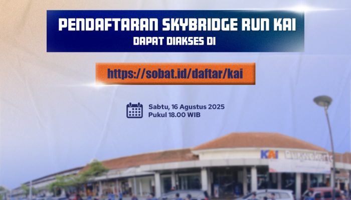 KAI Daop 5 Purwokerto Gelar Sky Bridge Run HUT ke-80, Targetkan 3.000 Peserta