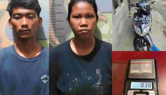 Sepasang Suami Istri Diringkus Satresnarkoba Polres Prabumulih, 2 Paket Sabu Diamankan