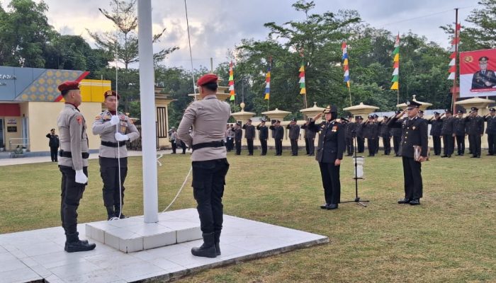 Polres Prabumulih Gelar Upacara Pengibaran Sang Merah Putih, Peringati Hari Ulang Tahun Republik Indonesia ke-80 tahun