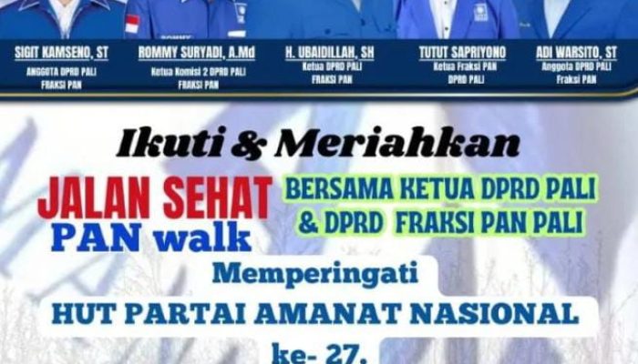 DPD PAN Pali Gelar Jalan Sehat dengan Hadiah Door Prize Utama Umroh