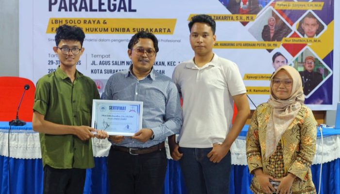 LBH Solo Raya Bersama UNIBA Surakarta Adakan Sekolah Paralegal, Cetak Lulusan Berkarakter