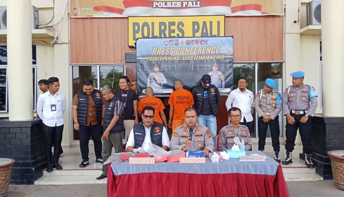 Polres Pali Gelar Pers Release Terkait motif Kasus Pembunuhan Disungai Limpah