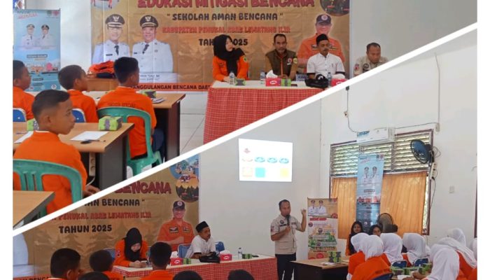 BPBD PALI Gelar Edukasi Mitigasi Bencana Di SMP NEGERI 2 Talang Ubi, Tema : Sekolah Aman Bencana