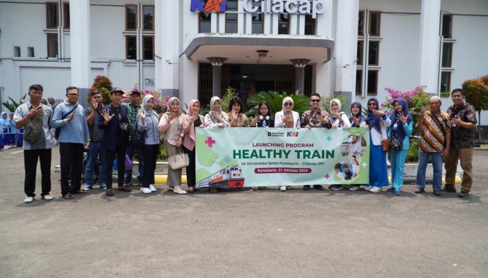 KAI Daop 5 Purwokerto Luncurkan Program “Healthy Train”, Edukasi Kesehatan di Atas Kereta Api