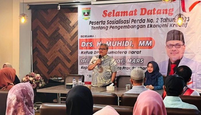 Ketua DPRD Sumbar Sosper No 2 Tahun 2023 Terkait Ekonomi Kreatif, Ajak Masyarakat Berinovasi