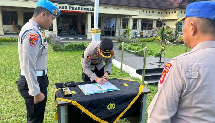 Polres Prabumulih Apel Latja Siswa Diktukba Polri T.A. 2025, Kapolres : Siswa Serap Ilmu dari Senior