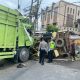 Polres Prabumulih Respon Cepat Lakalantas di Simpang Empat Jalan Lingkar Tanjung Raman, Hino Truk Fuso vs Truk Colt Diesel