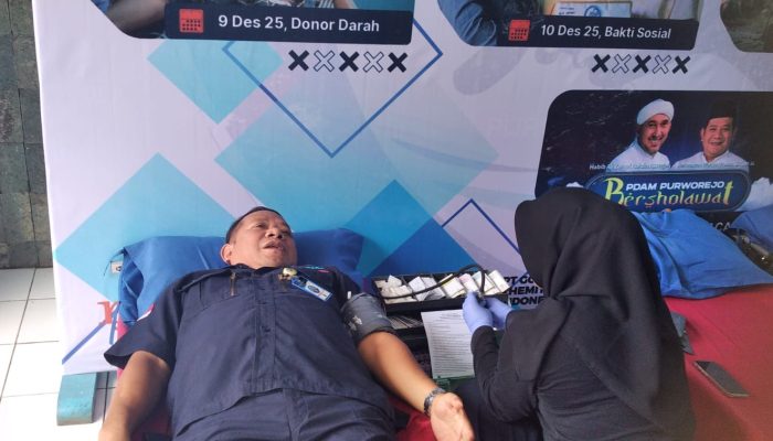 PDAM Purworejo Rayakan HUT ke-51 dengan Donor Darah dan Bantuan Sosial