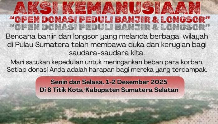 DPC GMNI Ogan Ilir Gelar Galang Dana untuk Korban Banjir di Sumut, Sumbar dan Aceh