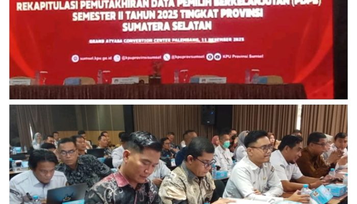 Persiapan Pemilu 2029 Data akurat dan akuntabel, KPUD Pali Hadiri Pleno Terbuka Tingkat Provinsi Sumsel