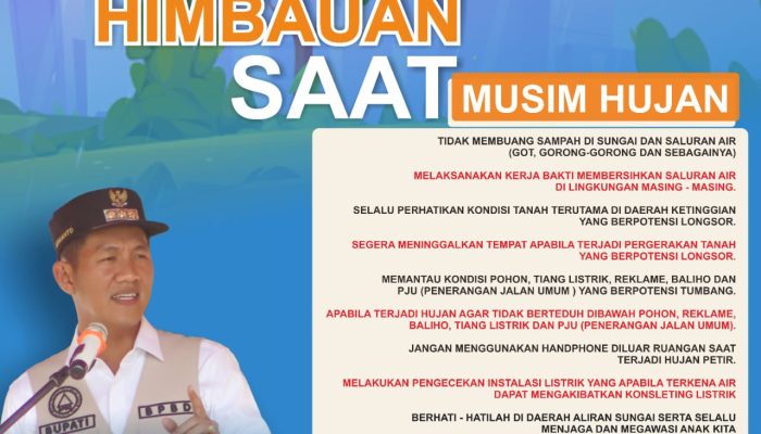 Bupati PALI Asgianto Berikan Himbauan Waspadai Cuaca Extrem Hidrometrologi ke Masyarakat, ini Pesannya!