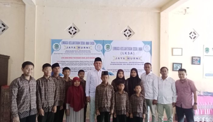 HUT Partai Gerindra ke 18, DPC Gerindra Pali Gelar Bakti Sosial ke Panti Asuhan Jaya Murni di Kelurahan Handayani