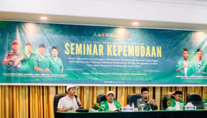 PC GP Ansor Muara Enim Gelar Seminar Kepemudaan, Dorong Lahirnya SDM Unggul dan Berdaya Saing