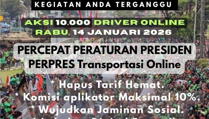 10.000 Driver Ojol Akan Gelar Aksi Nasional, Tuntut Percepatan Perpres Transportasi Online